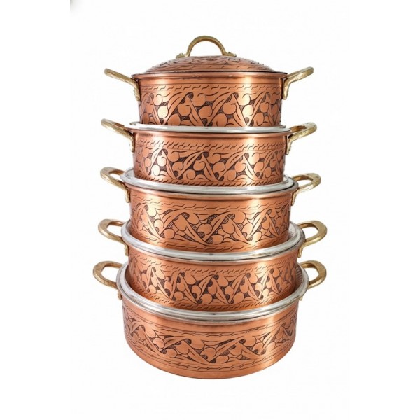 5'li Karnı Yarık Tava Oyma İşleme Kırmızı